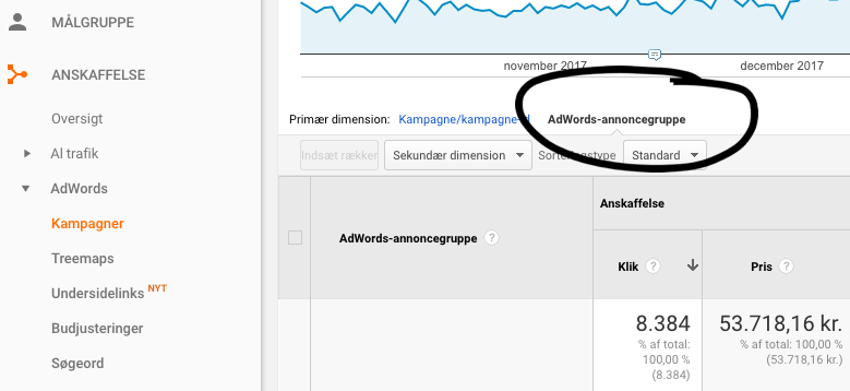 Adwords rapport